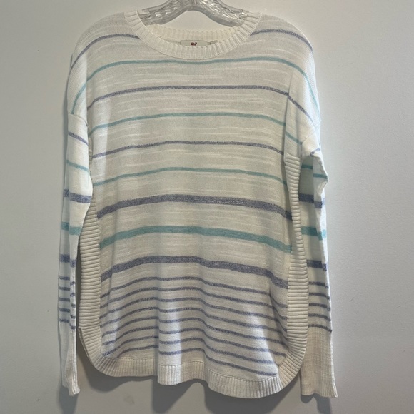 VINEYARD VINES Stripe Relaxed Cotton Sweater - Picture 1 of 11